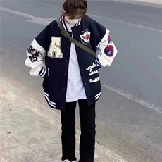 棒球服棉服少女秋冬初中高中学生夹棉美式棉衣外套218-8JK3326P60，男装棉衣，星座218-8