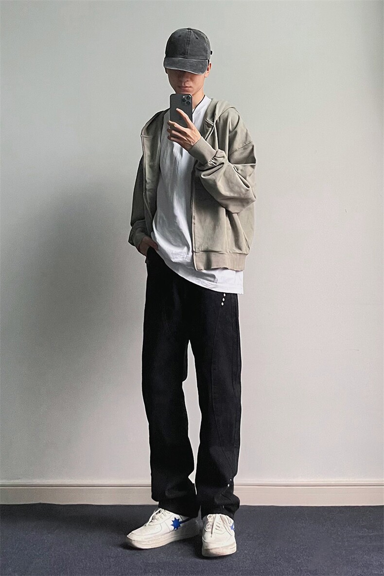 B221美式ins高街暗黑小众个性铆钉小脚牛仔裤LK23142-P65控88,男装牛仔裤,电商B221