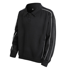 秋季重磅380克全棉宽松条纹拼接套头POLO衫卫衣外套AH915-P41，男装Polo衫，星座610B-1