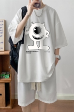 华夫格套装运动短袖t恤套装休闲两件套一套HZ84327-P44，男装T恤，电商A040
