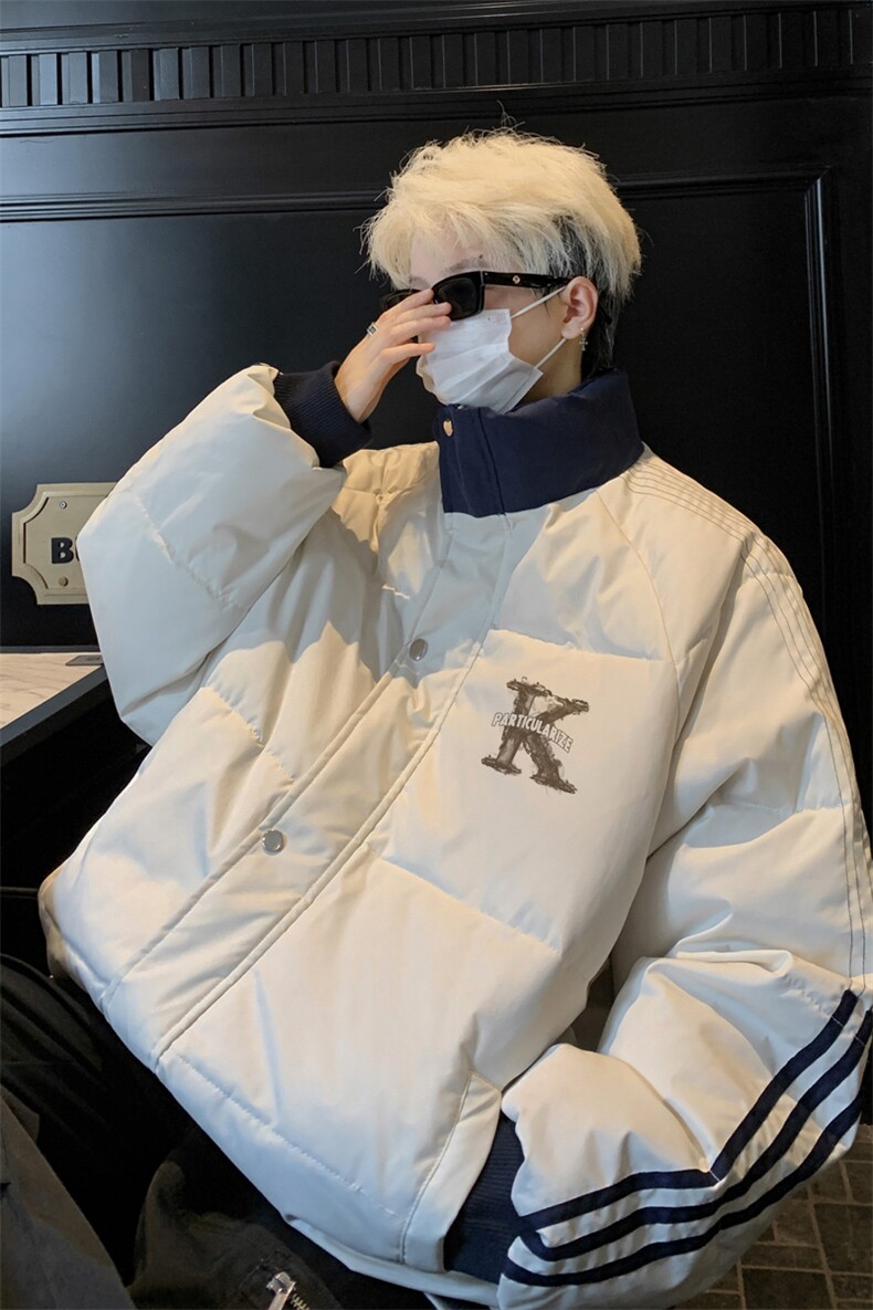 2025秋冬新款男士撞色立领棉衣加厚保暖棉服MY202特P80,男装棉衣,电商B220