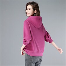 2022年春季新款刺绣卫衣女连帽衫韩版宽松显瘦长袖上衣服女打底衫，女装卫衣/绒衫，简韵佳