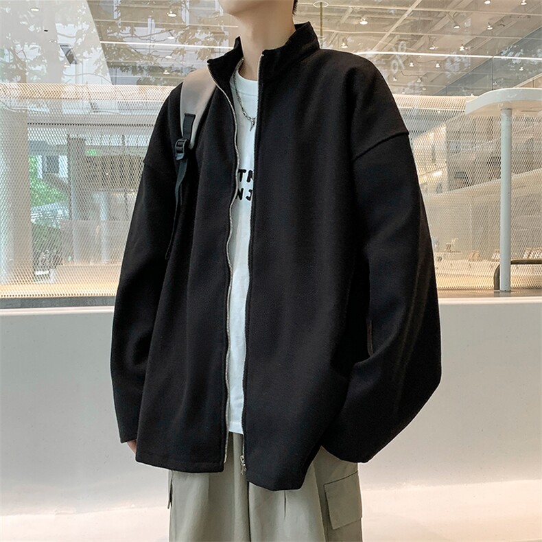 潮牌痞帅毛呢男休闲外套春秋季新款男士帅气上衣秋装JK0418-P55,男装牛仔裤,星座308B-1