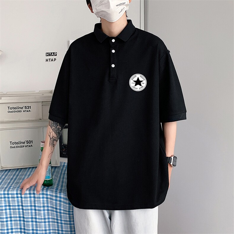 PL57117-P35翻领短袖polo衫男大码胖子半袖t恤男有领保罗衫模特,男装Polo衫,电商A040