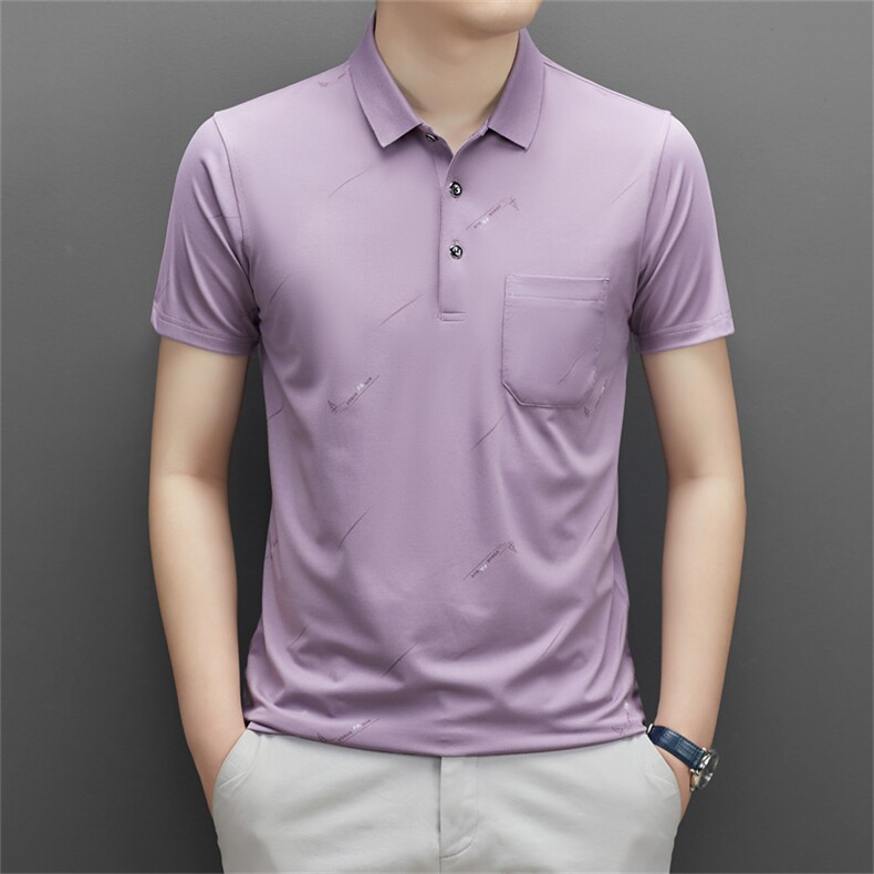 polo衫男士t恤短袖翻领中年时尚商务男夏季体恤衫SQ68388-P40，男装Polo衫，星座1105-3