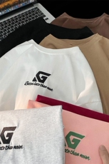 平铺字母刺绣多色短袖T恤男DT77778P22块特价控45：供抖音视频，男装T恤，星座227-7