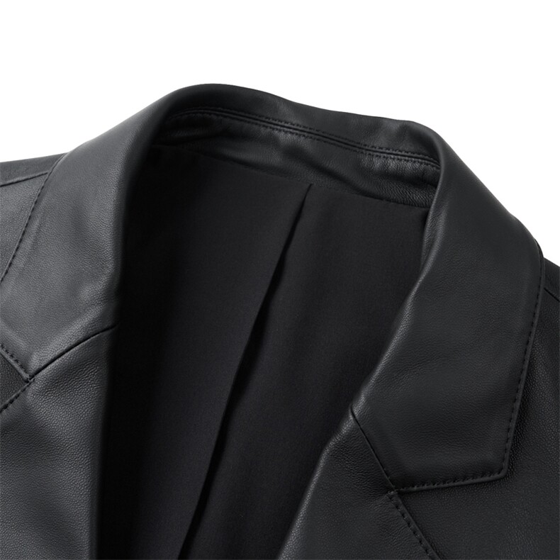 DLSN-D25150新款真皮皮衣男绵羊皮外套商务休闲西服韩版修身,男装西服,电商B360A（原721A）