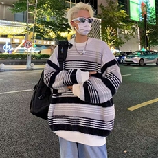 美式圆领毛衣男慵懒风休闲针织衫M5574P53，男装针织衫/毛衣，星座1116-2