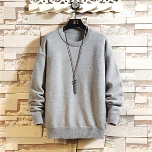 1日系圆领套头中性潮流大码M-5XL印花针织毛衣男7979P45加绒P55图片