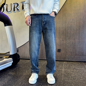 加绒加厚牛仔裤秋冬新款男士高品质修身牛仔长裤901N34加绒P68