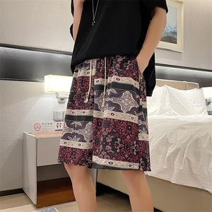 夏季新款美式复古休闲沙滩短裤男潮牌宽松五分裤现货 K8040-P21图片