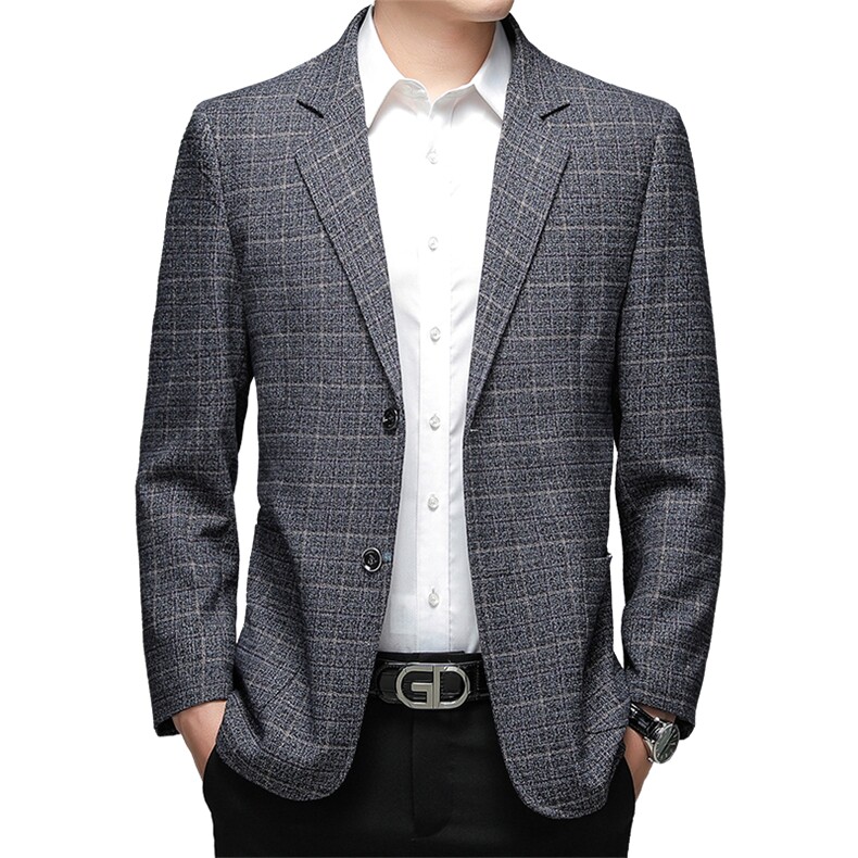 休闲西服男西装春季商务休闲中年男士西装外套单西上衣服爸爸男装,男装西服,电商B212（原钱塘6029）