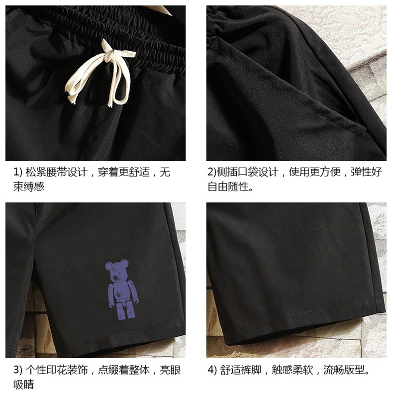 DK39242-P15港风休闲短裤男士大码运动五分裤男中裤男马裤砖墙,男装休闲裤,电商A040A