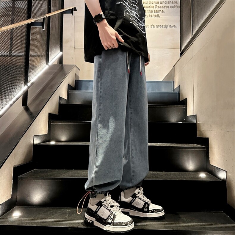 男潮流复古慵懒风直筒宽松男长裤KK291-P50,男装休闲裤,星座911-3
