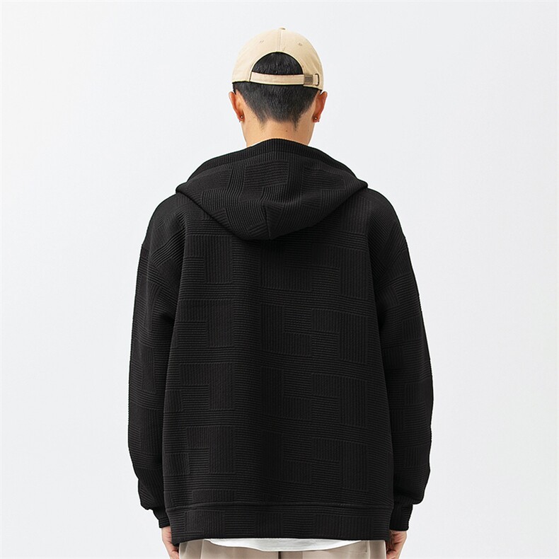 外27-2GANYOU日系纯色系扣式平行小标设计连帽卫衣WY03-P105,男装卫衣,新杭派外27-2