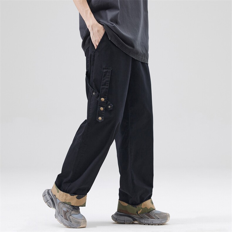 男装微喇阔腿裤子男ins夏季百搭时尚宽松休闲长裤潮DY5023-P77，男装休闲裤，电商A178-1