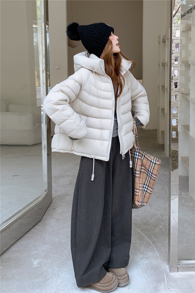 现货25冬排骨连帽保暖短款白鸭绒外套2C293-Q912-P335-K518,女装羽绒服,2C293