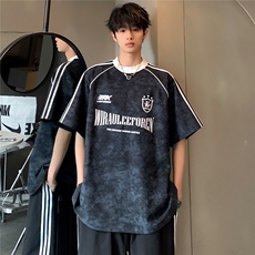 高级百搭休闲扎染潮牌时尚短袖T恤学生痞帅男款上衣T905-P38，男装T恤，电商C307