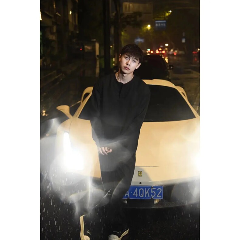 港风日系复古画风格重磅亨利领长袖T恤男潮XZ123-V005-P35-控48,男装T恤,星座213