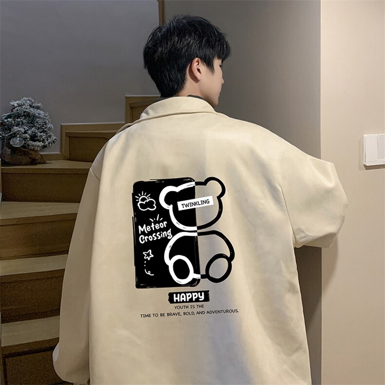 麂皮绒夹克男大码立领褂子外套JK85352-P68加绒款-P78,男装夹克,电商A040