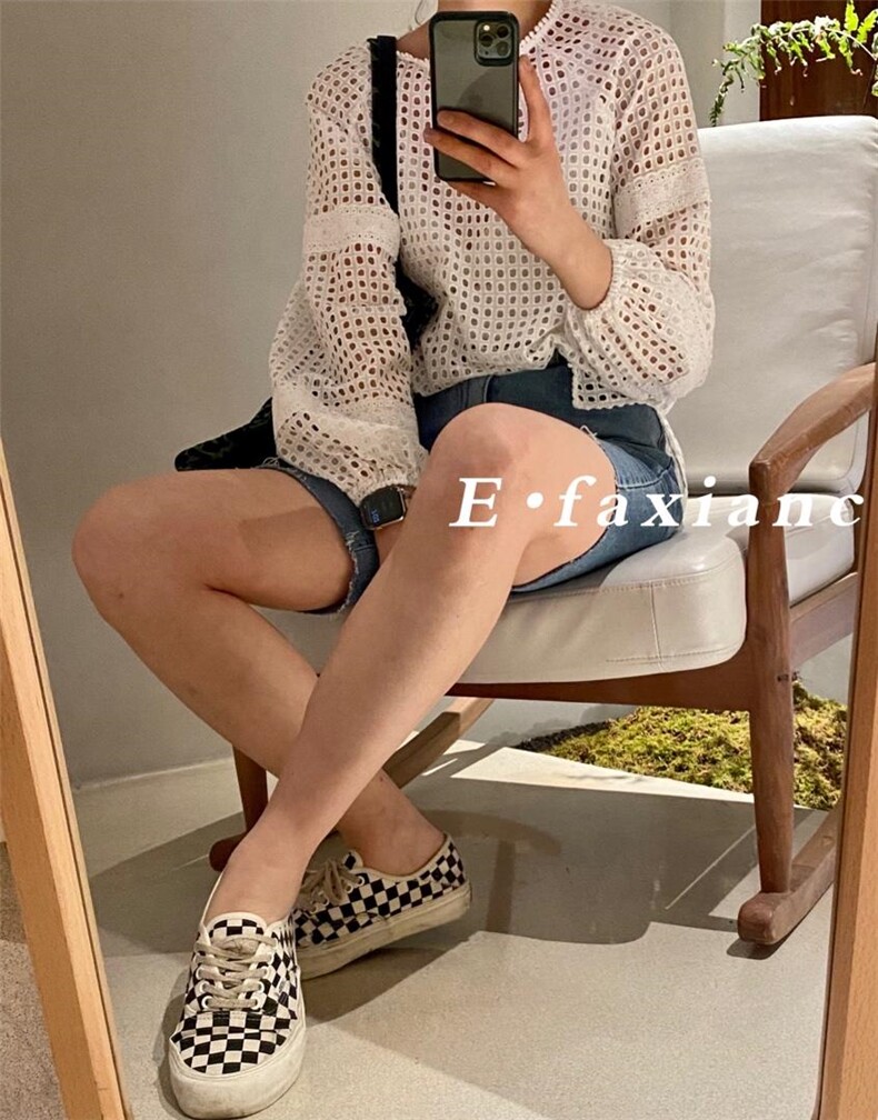 【现货】镂空上衣均码，其它，E.FAXIAN伊发现