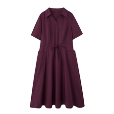 6301时尚气质翻领显瘦连衣裙，女装连衣裙，倪叶myz