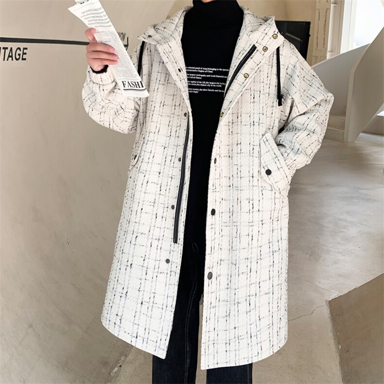 小香风长年大货风衣男中长款呢大衣男F068款P135港风D,男装风衣,星座401