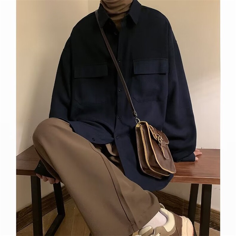 长袖衬衫男港风韩版潮流帅气衬衣日系工装衬衫CS322P38,男装衬衫,星座1116-2