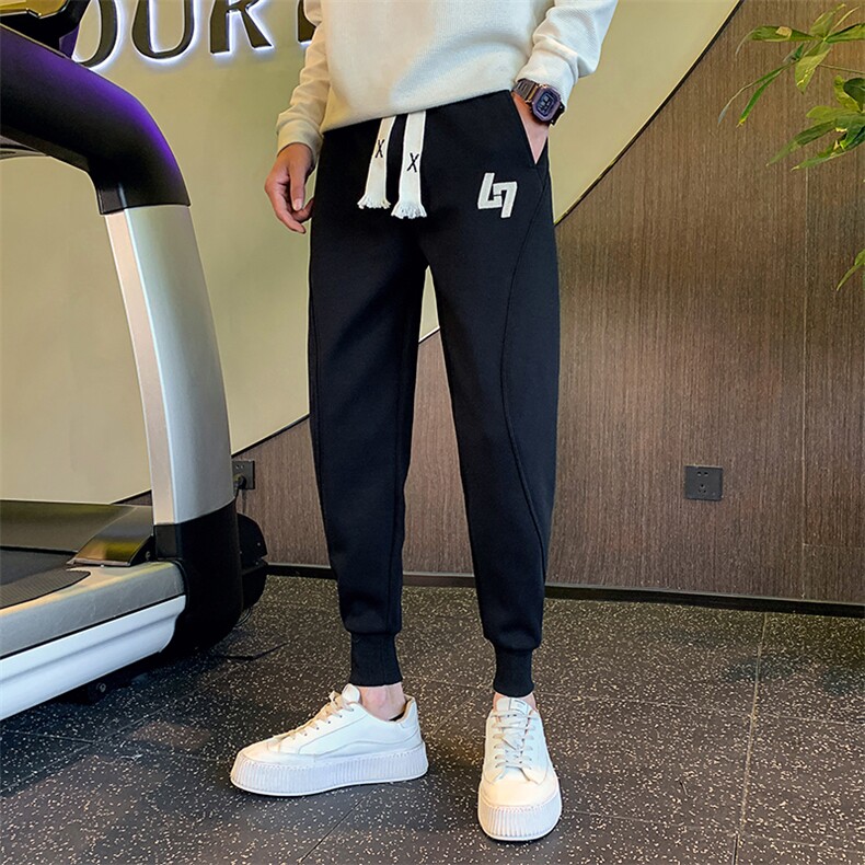社会精神小伙潮牌加绒卫裤运动休闲裤子DS-B249-KK96-P58-加绒P68,男装休闲裤,星座215（原电商B249）