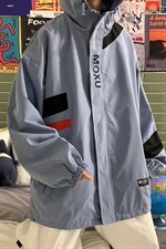 7XL-M连帽港风夹克外套男2021秋季新款高领加肥加大码户外上衣潮，男装夹克，钱塘717(原712)