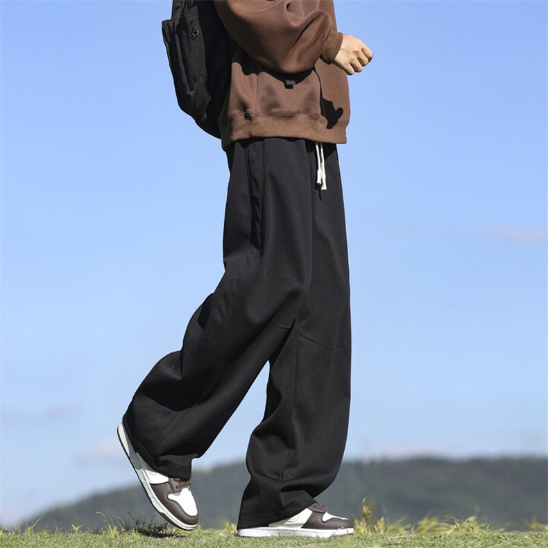 垂感裤子男春季新款直筒拖地长裤潮牌潮流休闲运动卫裤K7825-P35,男装休闲裤,星座505-3