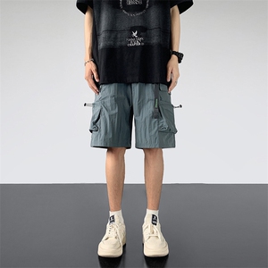 户外工装短裤男夏季日系宽松男生立体口袋五分沙滩裤-MK131-P35图片