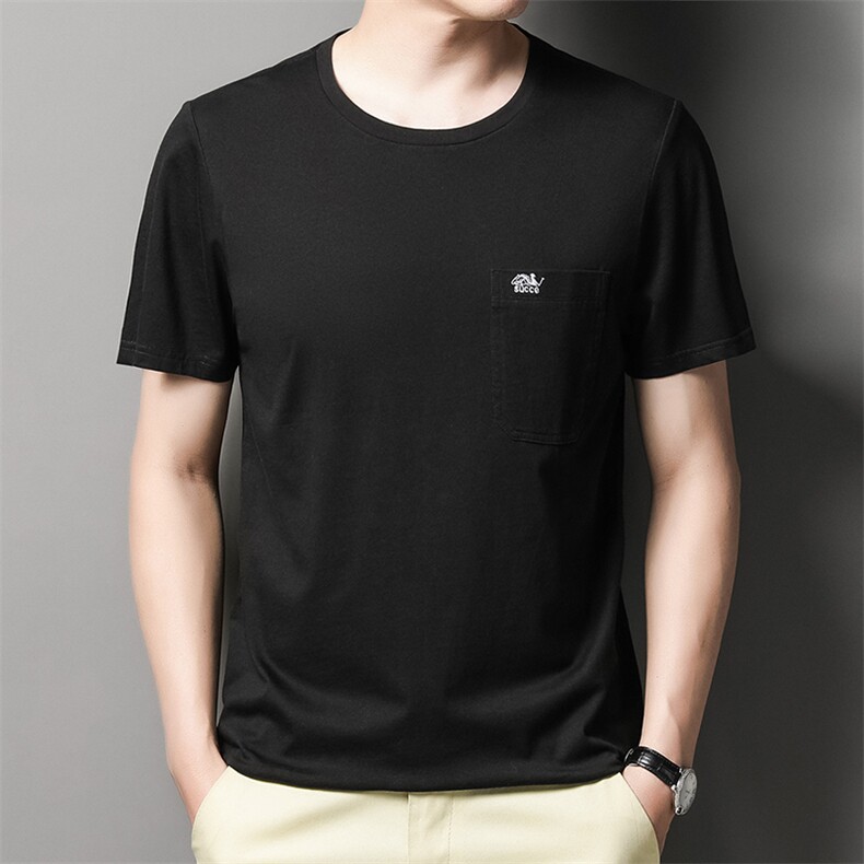 夏季新款男士短袖T恤圆领青年休闲纯色半袖体恤衫上衣P58,男装T恤,星座1105-3