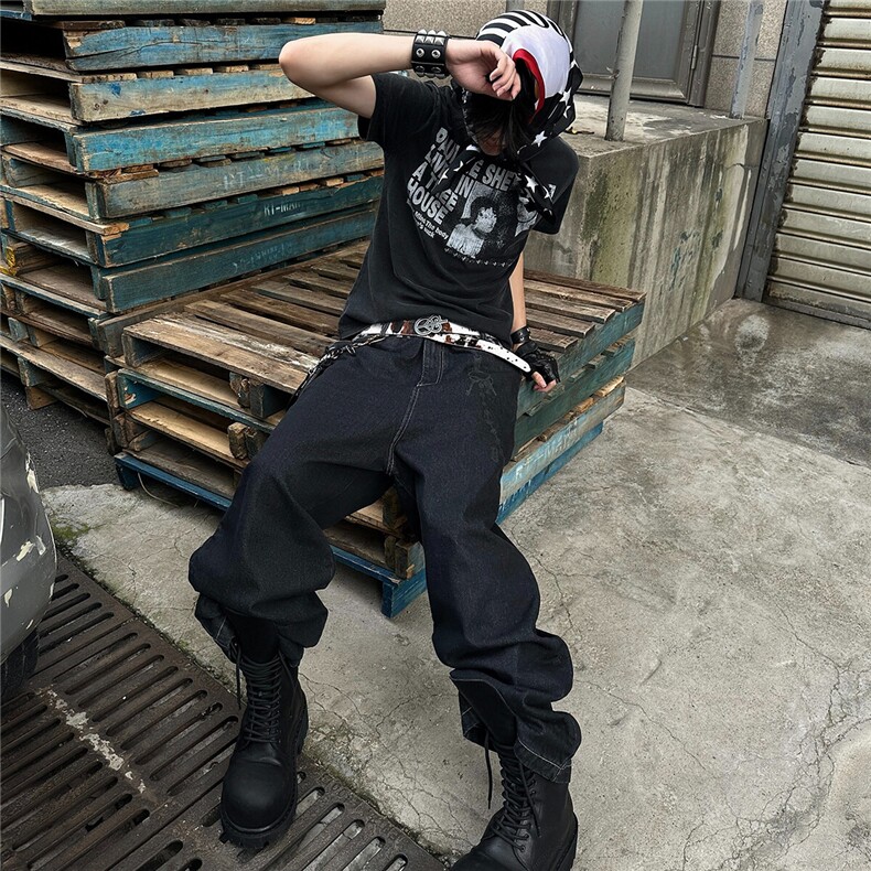 美式潮牌水洗短袖T恤衫D328-QBS13-P38,男装T恤,电商D328