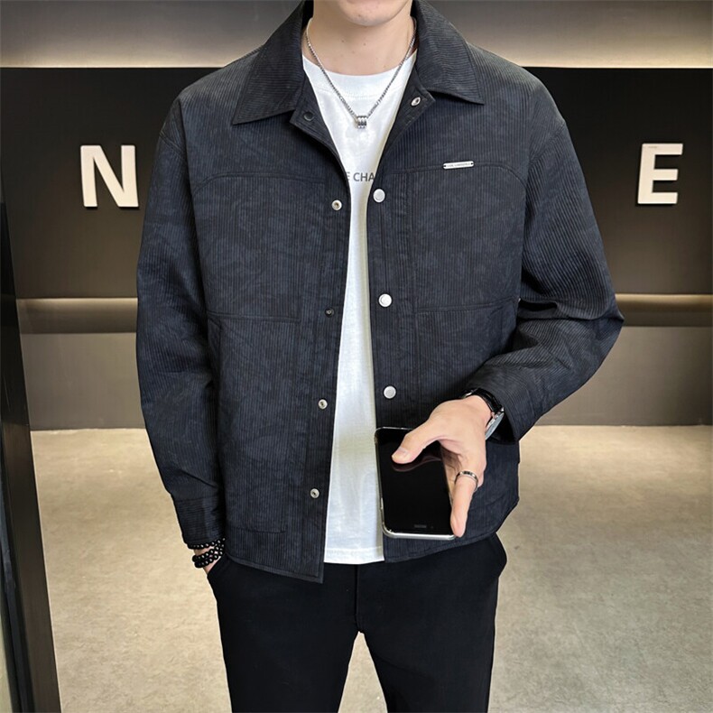 夹克男休闲上衣纯色休闲翻领夹克外套A329-JK101-105，男装夹克，电商A329