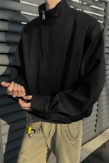 黑墙2025春装大码宽松夹克短款外套男装春季拉链衫上衣S385特68，男装夹克，电商A233-1