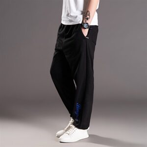 新款男士运动裤宽松弹力潮款休闲裤阔腿缩口裤加肥大码5965款图片