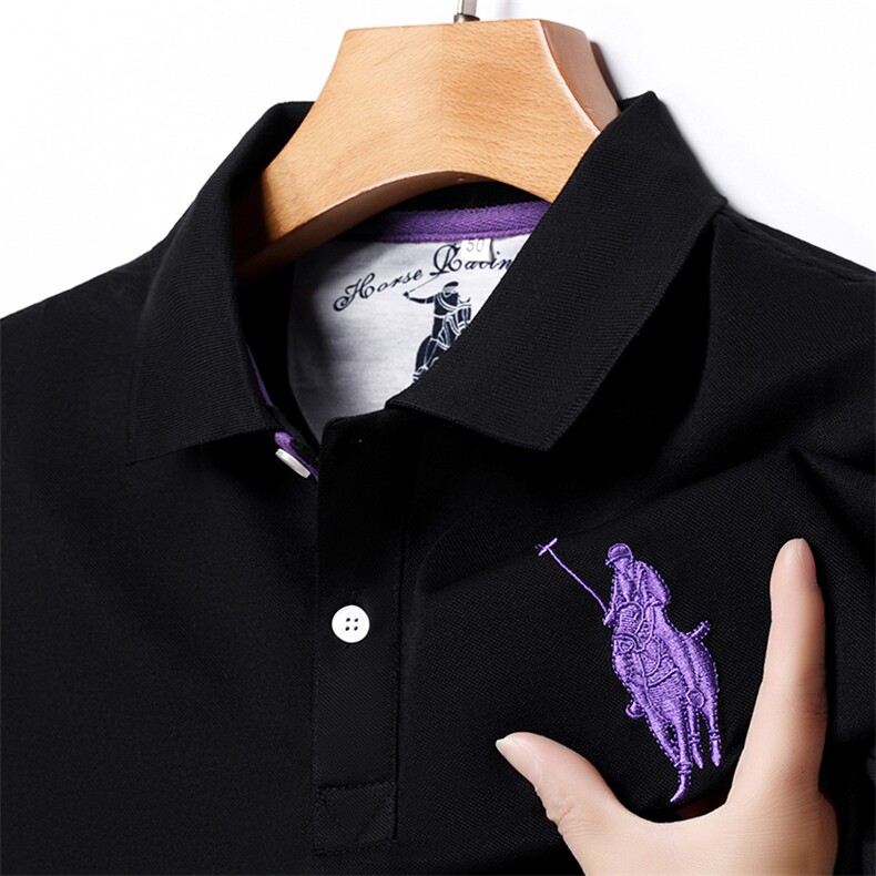 短袖polo衫男纯棉翻领t恤刺绣宽松休闲中青年带领体恤潮流，男装Polo衫，电商B212（原钱塘6029）