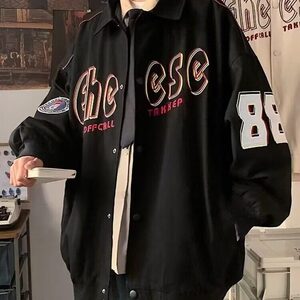潮牌棒球服男生春秋季ins宽松休闲夹克潮流夹克 J418图片