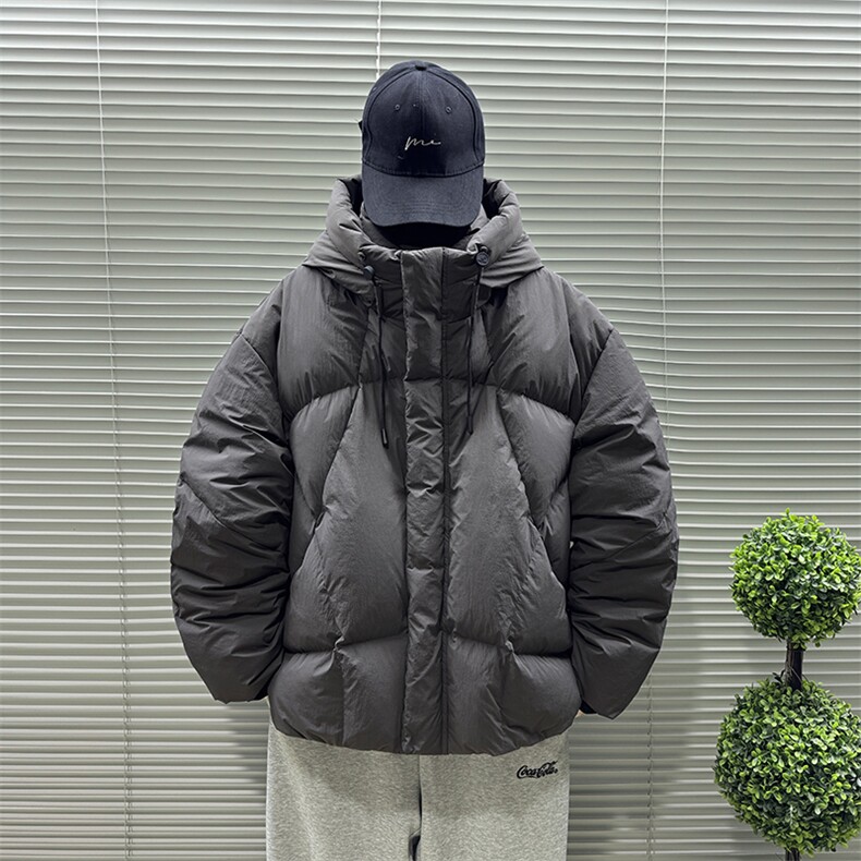 主推2025新款90白鸭绒极简冬季男连帽面包高端羽绒服369-P360,男装羽绒服,钱塘708(原3018)