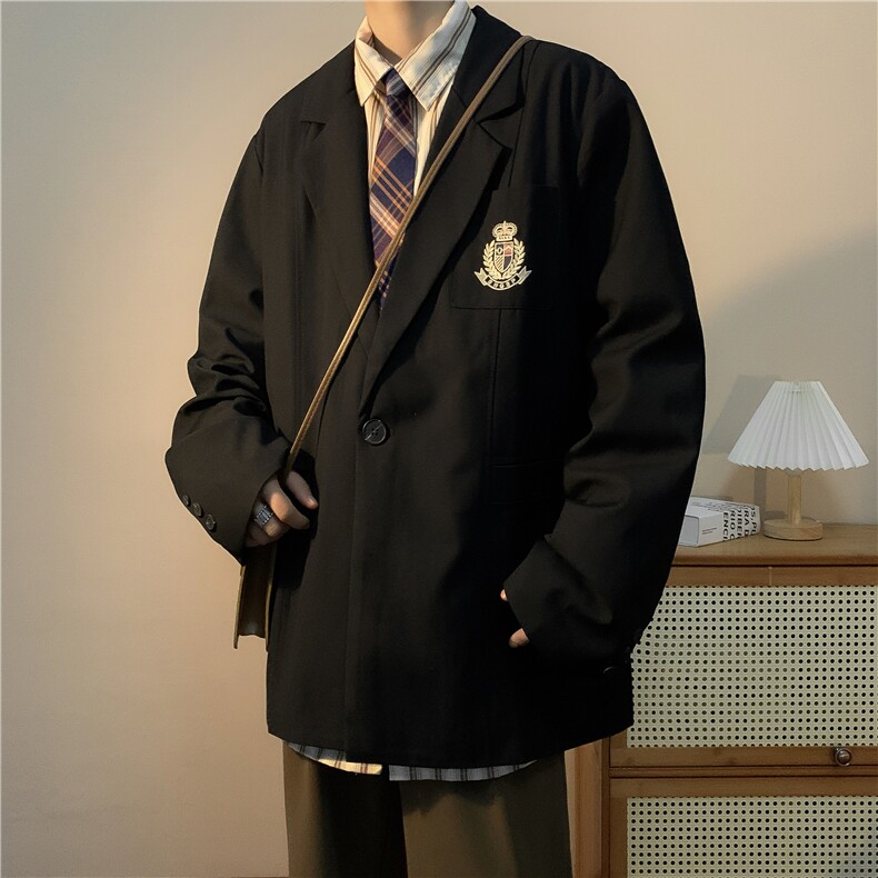 春季西装男学院风制服版宽松潮流学生休闲外套西服XZ01019-P42,男装西服,星座308B-1