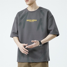2023款男夏季宽松休闲百搭T恤T6886小码P22大码P25，男装T恤，星座914