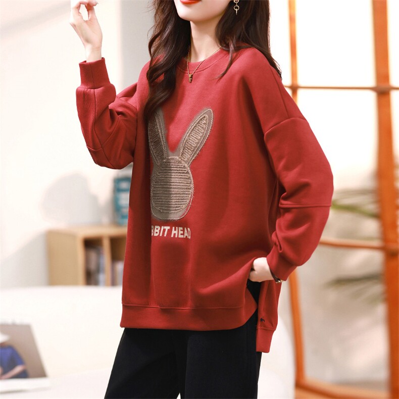 2023春装新款韩版宽松圆领气质休闲简约上衣,女装T恤,丽影随形