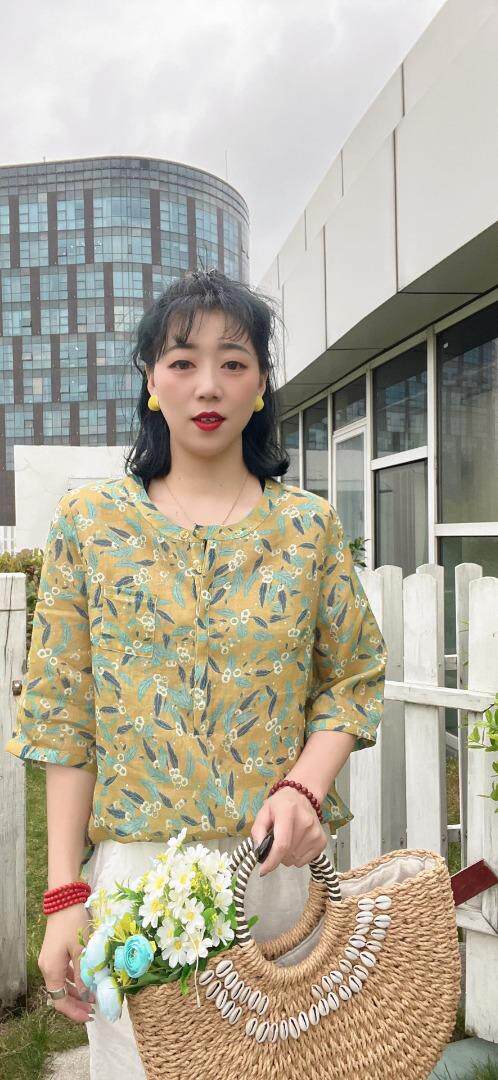 纯苎连衣裙小衫裤子裙子衬衣 时尚风 风淑女风休闲风，女装连衣裙，川哲