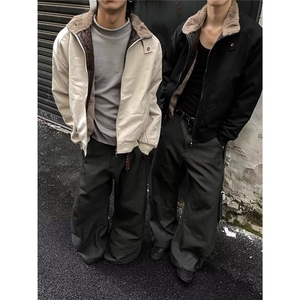 冬季美式拼蛇皮纹PU皮棉衣ing短款保暖夹克座山雕棉服男女款,男装夹克,星座506A