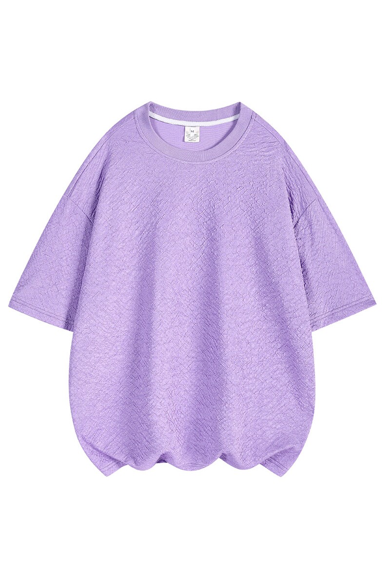 8XL-M特大码短T恤泡泡袖肌理感冰丝短袖衬衫上衣五分袖DX322P25,男装T恤,电商D206-1