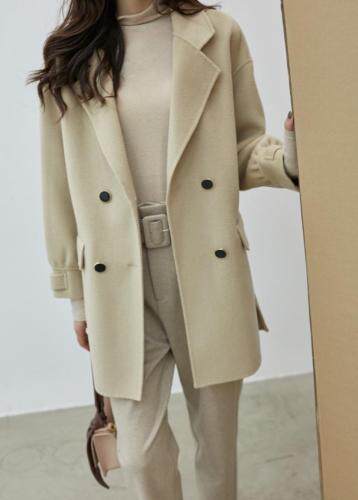 冬季新款双面羊绒大衣，女装，拉嘉图