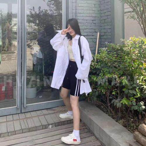 夏季棉麻防晒衬衣，女装，HV7ING