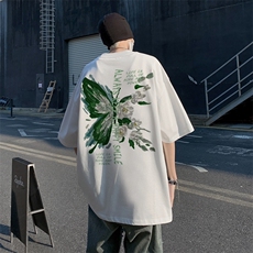 潮牌美式T恤短袖男款夏季薄款高街hiphop设计感小众纯棉情侣体恤，男装T恤，星座517A