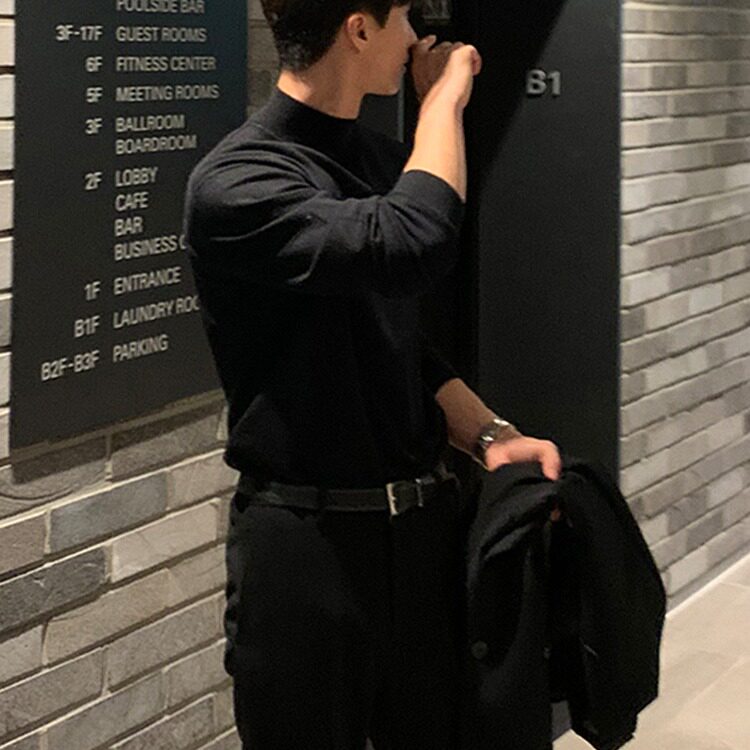 【有货】DGT8-P48半高领毛衣男加绒加厚宽松冬季保暖针织打底衫男,男装针织衫/毛衣,星座603-2